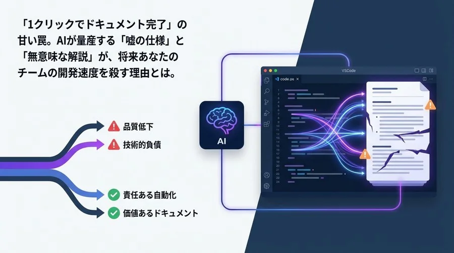VSCode×AIによるドキュメント生成の甘い罠：品質低下を防ぐ「責任ある」自動化戦略