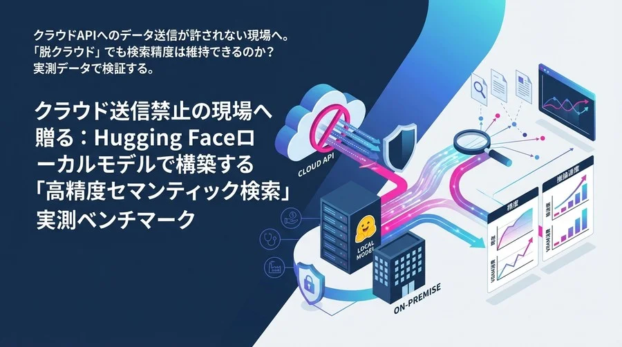 クラウド送信禁止の現場へ贈る：Hugging Faceローカルモデルで構築する「高精度セマンティック検索」実測ベンチマーク