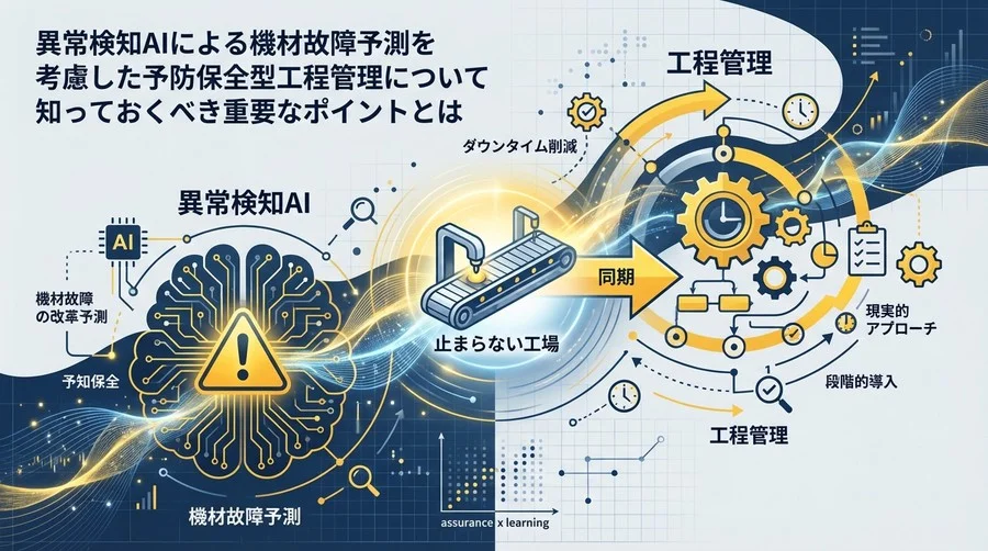 異常検知AIと工程管理の連携で実現する「止まらない工場」への現実的アプローチ