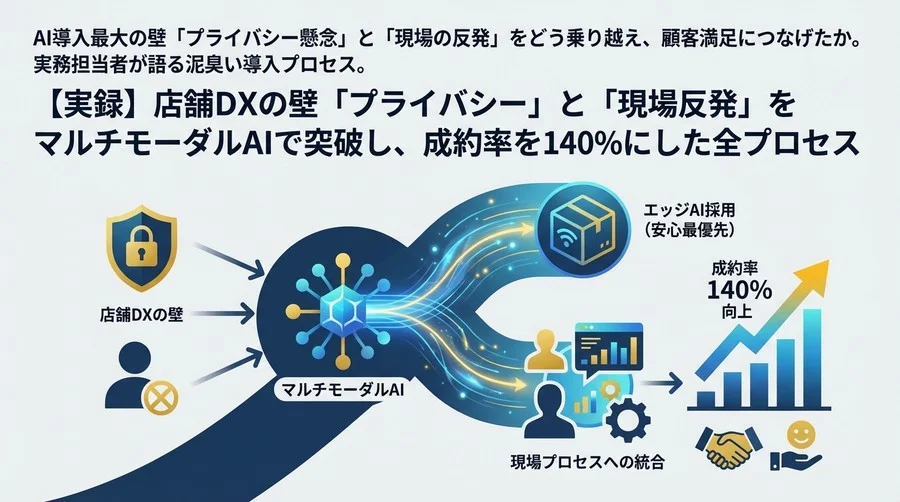 店舗DXにおける「プライバシー」と「現場反発」をマルチモーダルAIで突破し、成約率を向上させるプロセス