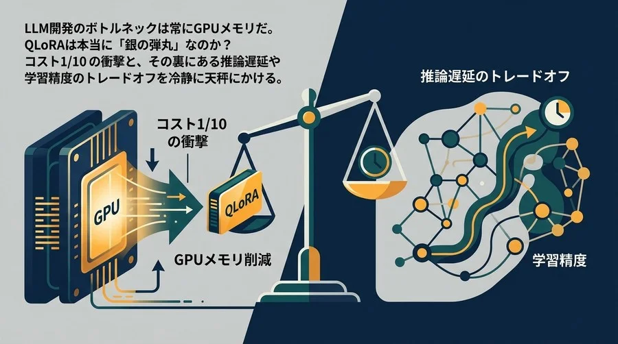 QLoRAはLLM開発の救世主か？コスト1/10の衝撃と推論遅延のトレードオフを徹底検証