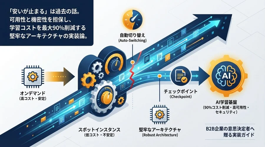 AI学習コスト90%削減と可用性を両立するスポットインスタンス自動切り替えアーキテクチャ【実装ガイド】