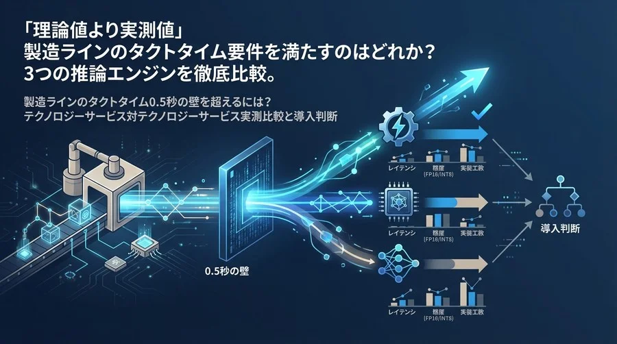 製造ラインのタクトタイム0.5秒の壁を超えるには？TensorRT対ONNX実測比較と導入判断