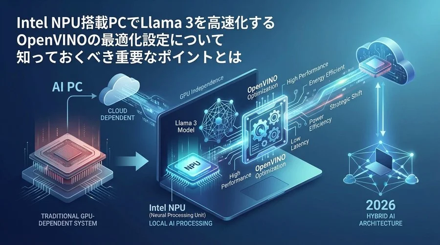 Intel NPUとLlamaモデルが切り拓く「AI PC」の地平：OpenVINO最適化がもたらす開発戦略の転換点