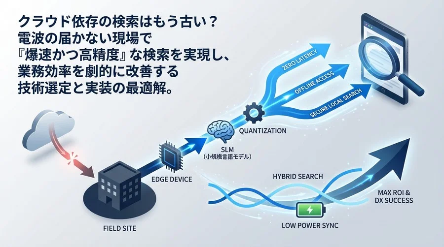 圏外でも爆速！エッジAI検索で実現する現場DXと超高速ローカル実装の最適解