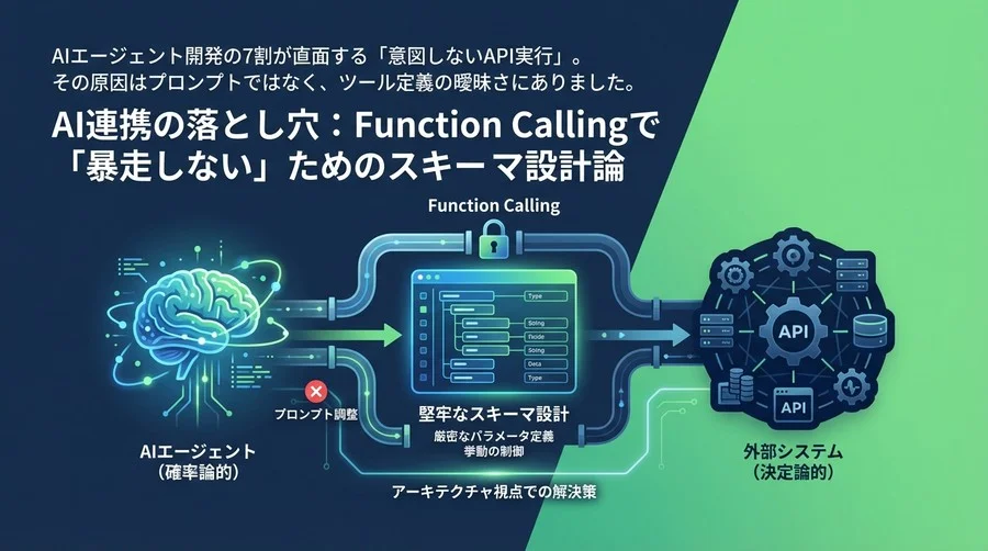 AI連携の落とし穴：Function Callingで「暴走しない」ためのスキーマ設計論