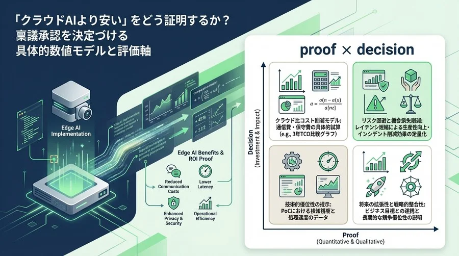エッジAI導入の稟議を通す「投資対効果」証明法：クラウド比コスト削減とリスク回避の具体的試算モデル