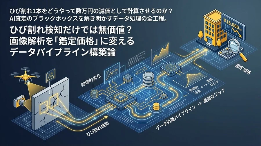 ひび割れ検知だけでは無価値？画像解析を「鑑定価格」に変えるデータパイプライン構築論