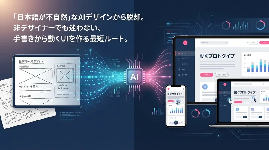 日本語が崩れないAIデザイン生成術：手書きワイヤーからFigmaプロトタイプ構築の最短ルート