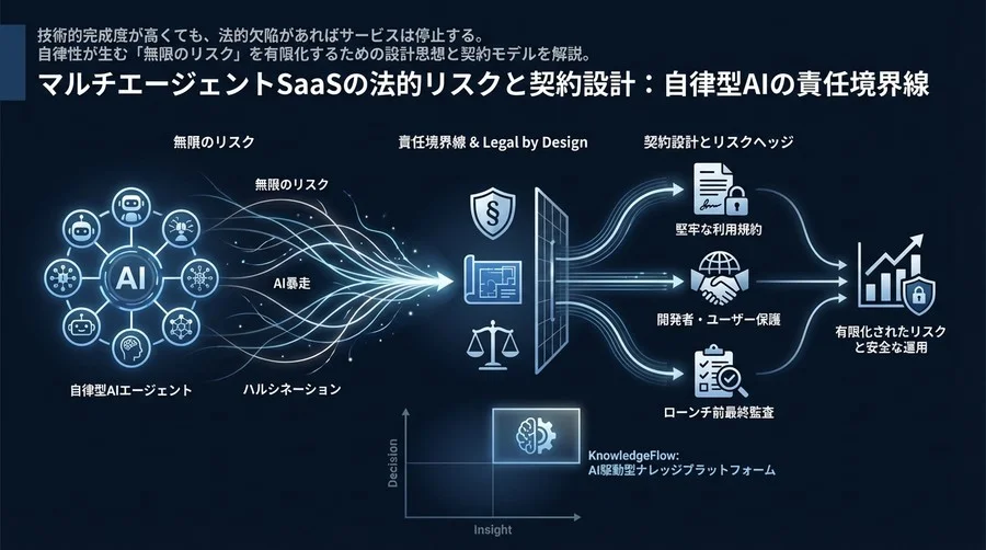マルチエージェントSaaSの法的リスクと契約設計：自律型AIの責任境界線