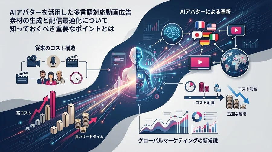 AIアバターが破壊する多言語動画広告のコスト構造：グローバルマーケティングの新常識