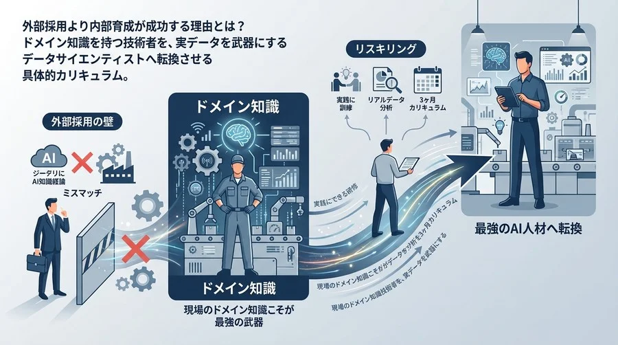 外部採用は諦めろ：製造現場の「ドメイン知識」こそが最強のAI人材を生む理由
