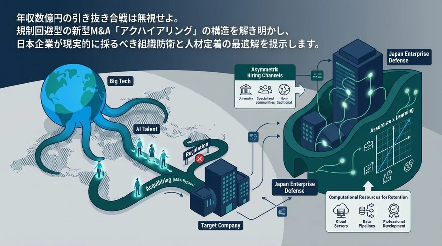 年収数億円の引き抜きは無視せよ。規制回避型M&A「アクハイアリング」時代の組織防衛論