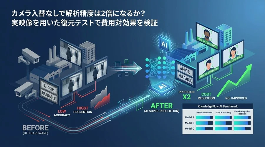 カメラ入替なしで解析精度2倍？超解像AIによる実映像復元ベンチマークとROI検証