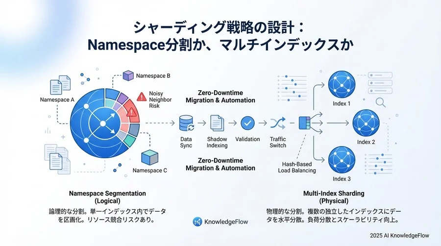 シャーディング戦略の設計：Namespace分割か、マルチインデックスか - Section Image