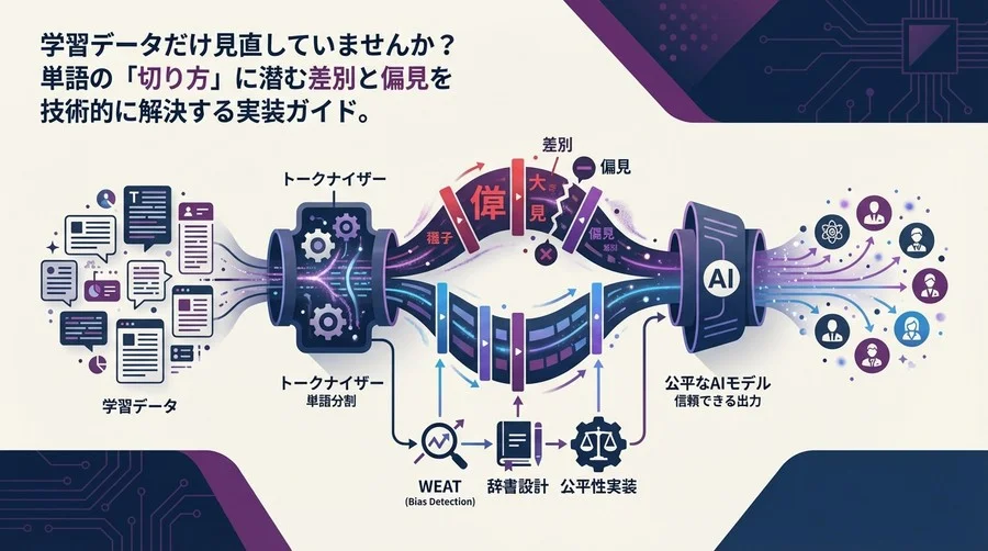 学習データ以前の問題？AIバイアスを防ぐトークナイザー設計と公平性実装ガイド