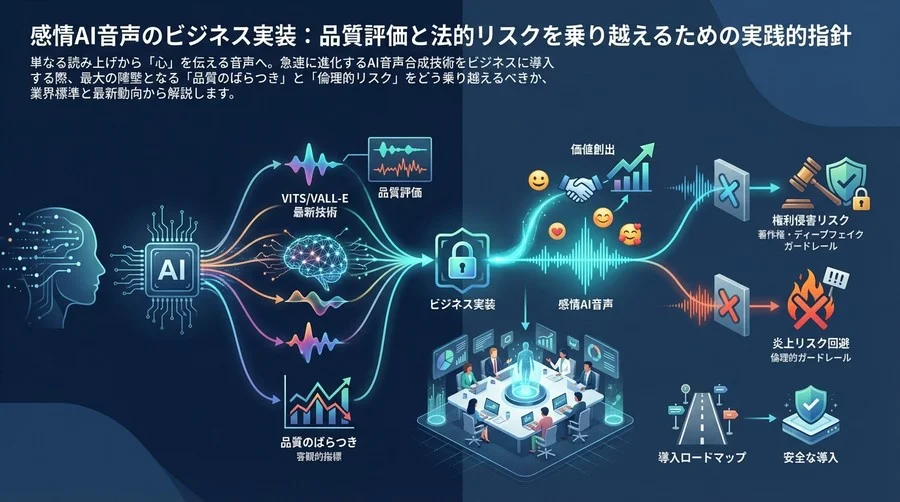 感情AI音声のビジネス実装：品質評価と法的リスクを乗り越えるための実践的指針