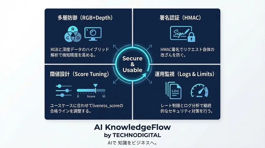 開発者向け3D顔認証API実装ガイド：Liveness Detectionの閾値設計となりすまし対策 - Conclusion Image