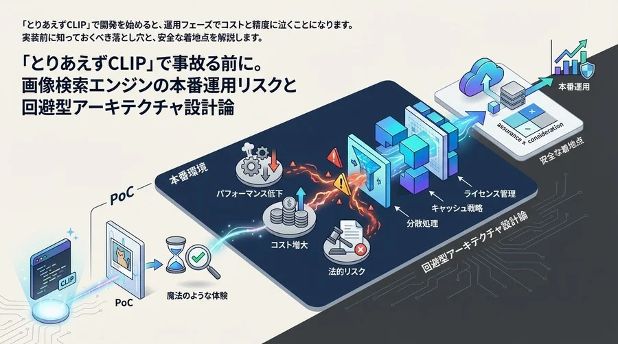 「とりあえずCLIP」で事故る前に。画像検索エンジンの本番運用リスクと回避型アーキテクチャ設計論