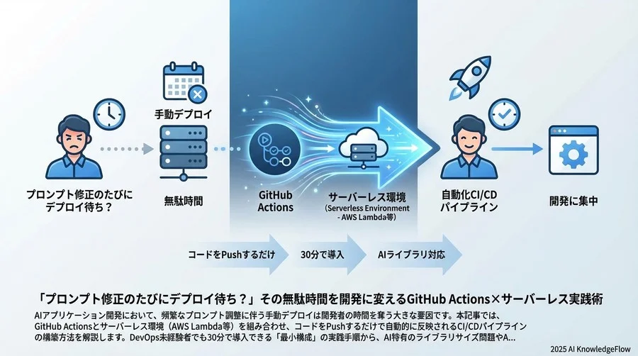 図解でわかる：GitHub Actionsとサーバーレスの連携イメージ - Section Image