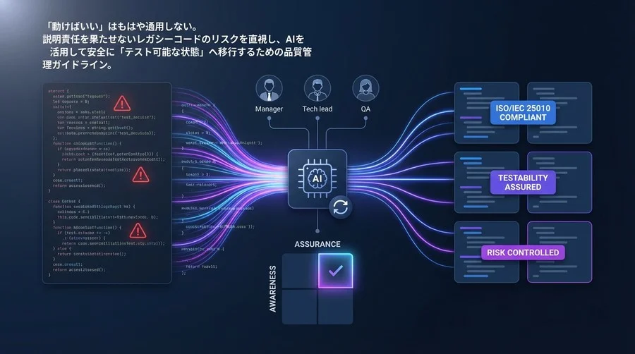 「動けばいい」は経営リスク。AIリファクタリングで手に入れるISO/IEC 25010準拠のテスト容易性