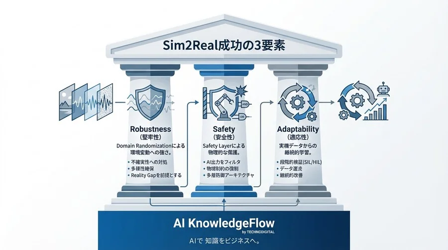 Sim2Realの「死の谷」を越える：強化学習ロボットを実機で安全に動かす多層防御アーキテクチャ設計論 - Conclusion Image