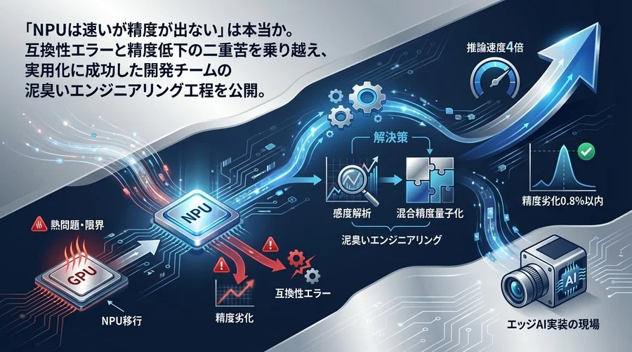 NPU量子化の「精度劣化」と「互換性エラー」をどう乗り越えたか：推論速度4倍を実現した現場の記録