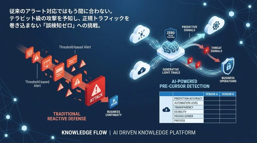 DDoS予兆検知の最前線：AIが実現する「誤検知ゼロ」への挑戦とベンダー比較事例