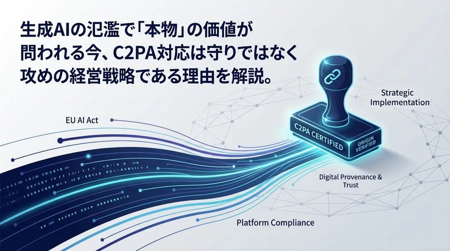 攻めのC2PA戦略：AI生成コンテンツの「出自証明」がブランドの生存率を決める理由