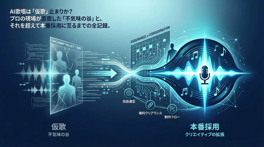 AI歌唱は「仮歌」止まりか？プロの現場が直面した「不気味の谷」と、それを超えて本番採用に至るまでの全記録