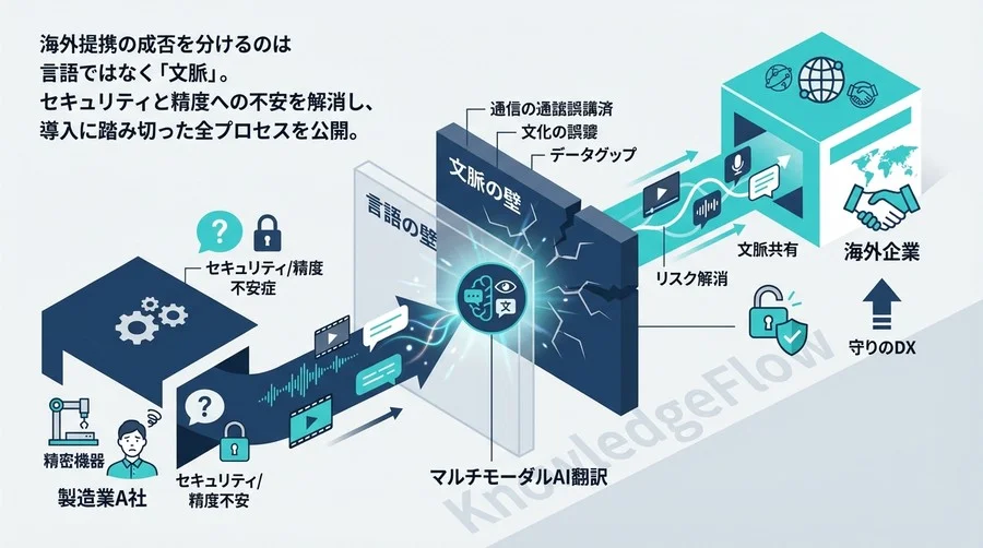 海外提携の壁は言語より文脈。マルチモーダルAI翻訳でリスクを解消した製造業A社の全記録