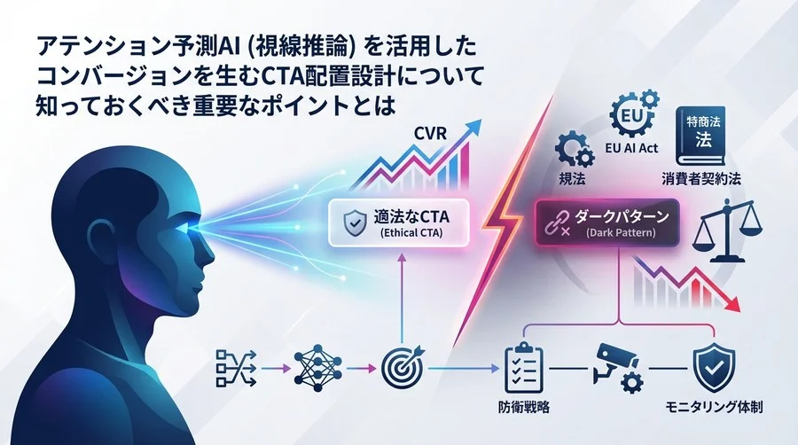 アテンション予測AIとダークパターンの境界線：適法なCTA配置の防衛戦略