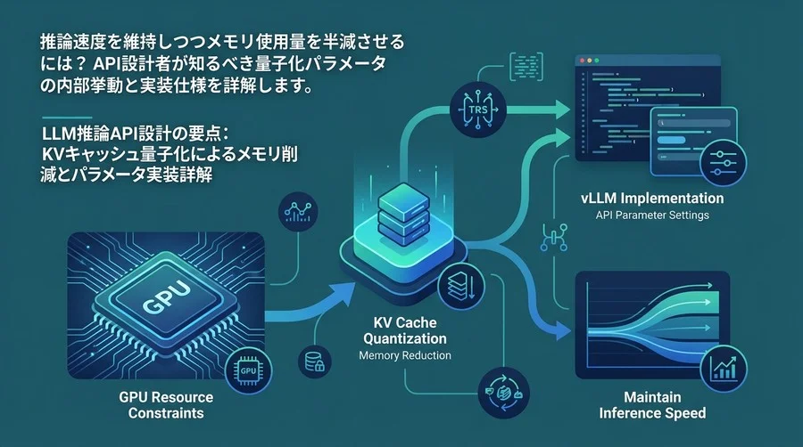 LLM推論API設計の要点：KVキャッシュ量子化によるメモリ削減とパラメータ実装詳解