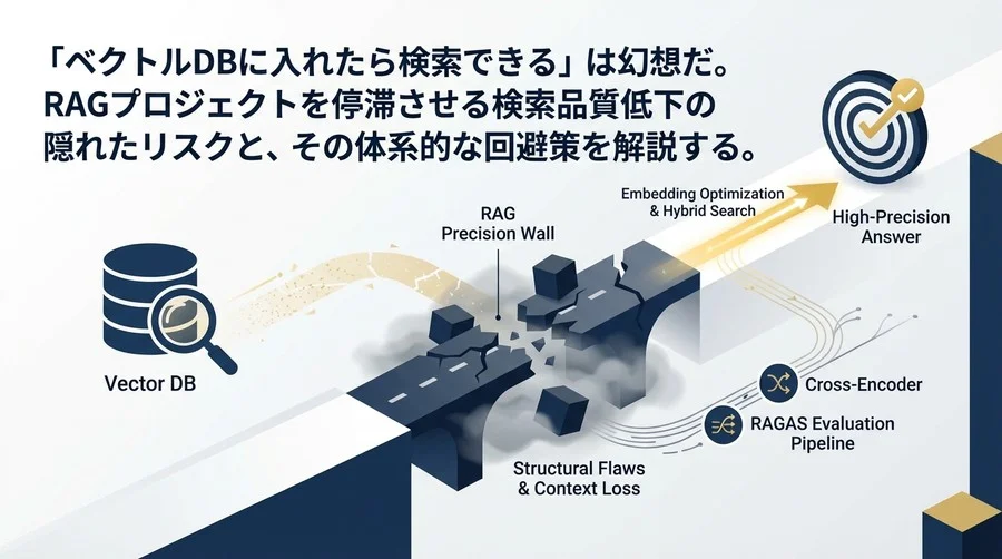 「ベクトル化すれば検索できる」は幻想だ。RAG精度を阻む構造的欠陥とエンベディング最適化