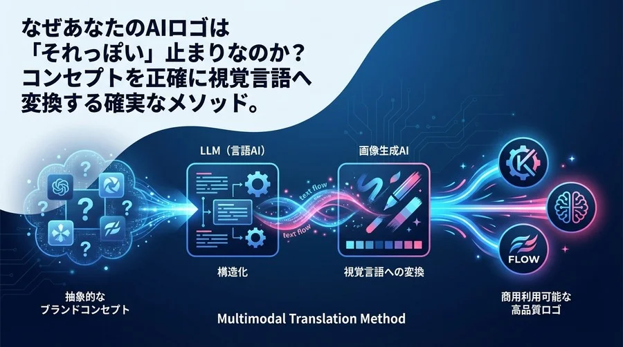 なぜAIロゴは「それっぽい」止まりなのか？コンセプトを正確に視覚言語へ変換するマルチモーダル翻訳メソッド