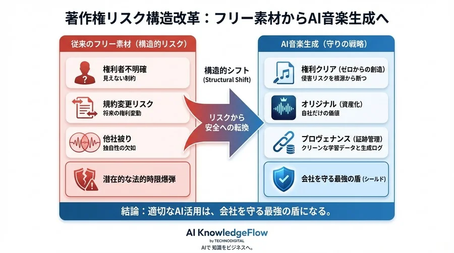 著作権リスクを構造的に排除する：企業のための「守りのAI音楽生成」戦略 - Conclusion Image