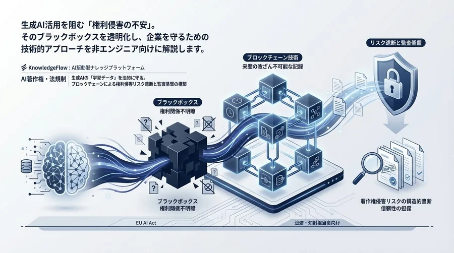 生成AIの「学習データ」を法的に守る。ブロックチェーンによる権利侵害リスク遮断と監査基盤の構築
