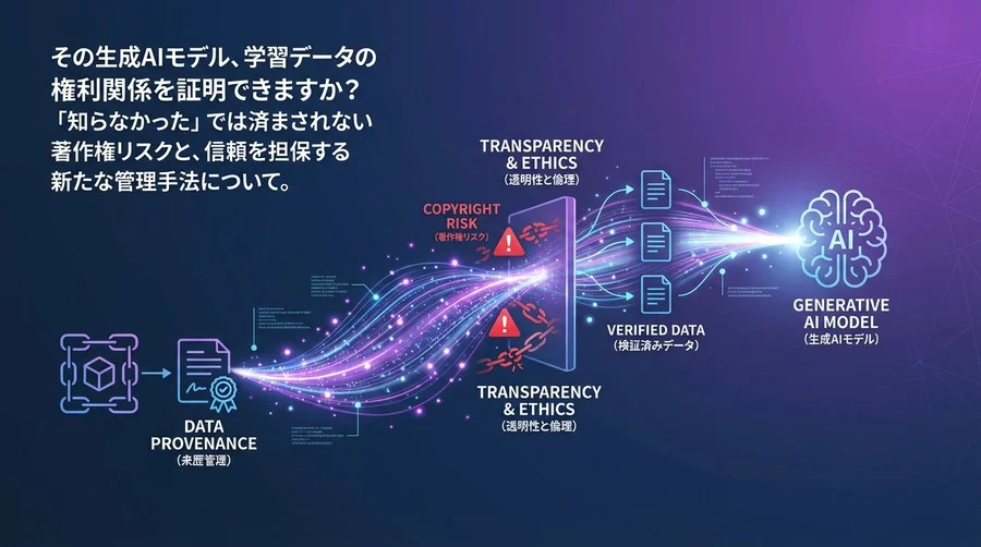 その生成AI、学習データは潔白ですか？法的リスクを封じる「来歴管理」の新常識