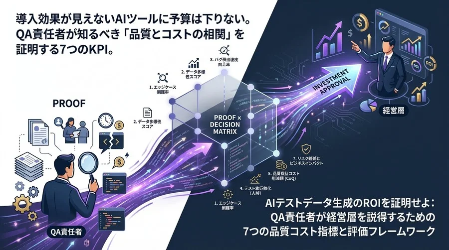 AIテストデータ生成のROIを証明せよ：QA責任者が経営層を説得するための7つの品質コスト指標と評価フレームワーク