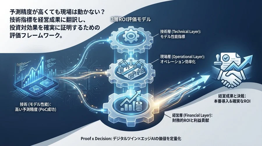 機器余寿命予測のROIを証明せよ：デジタルツイン×エッジAI導入を決裁へ導く「3層評価モデル」