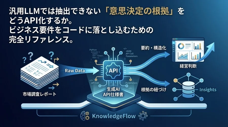 市場調査レポートを「経営判断」に変える生成AI API仕様書：要約と構造化の完全実装ガイド