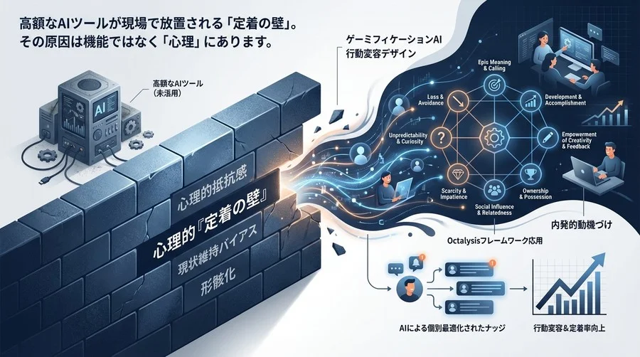 心理的「定着の壁」を突破する：ゲーミフィケーションAIによる行動変容デザイン