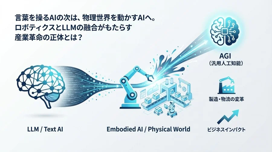 身体性（Embodiment）こそがAGIのラストワンマイル。製造・物流を変えるAIロボティクスの衝撃