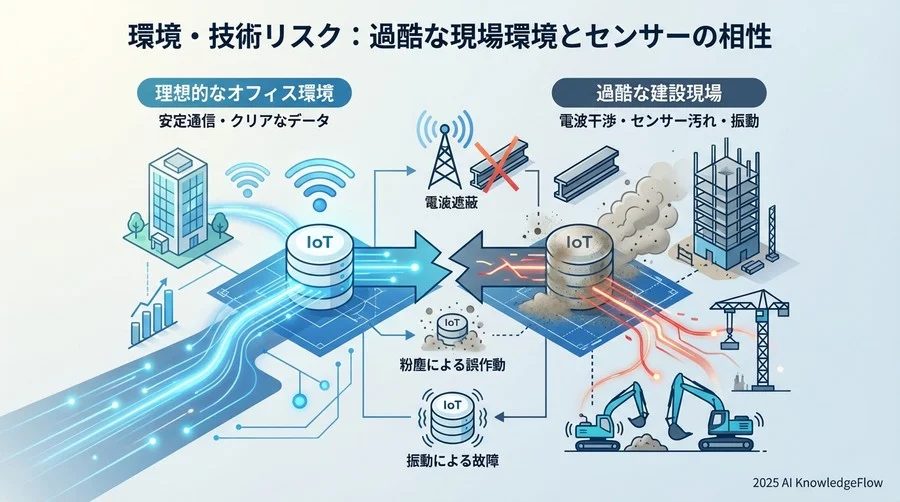 リスク区分1：【環境・技術】過酷な現場環境とセンサーの相性 - Section Image