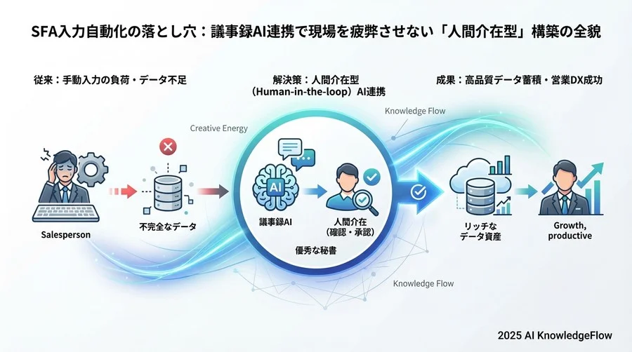 運用定着の鍵：AI任せにしない「人間参加型（Human-in-the-loop）」フロー - Section Image 3