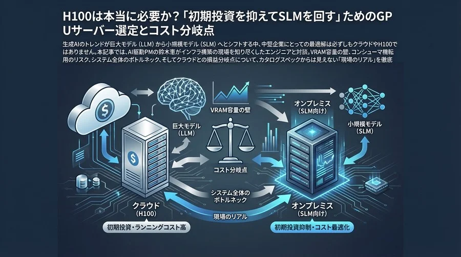 H100は本当に必要か？「初期投資を抑えてSLMを回す」ためのGPUサーバー選定とコスト分岐点