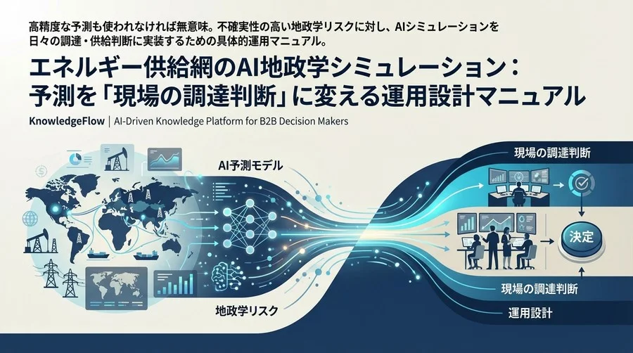 エネルギー供給網のAI地政学シミュレーション：予測を「現場の調達判断」に変える運用設計マニュアル