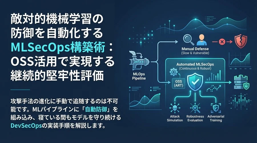 敵対的機械学習の防御を自動化するMLSecOps構築術：OSS活用で実現する継続的堅牢性評価