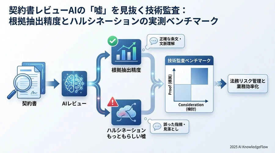 ベンチマーク設計：弁護士のレビュー結果vsAIの根拠抽出 - Section Image