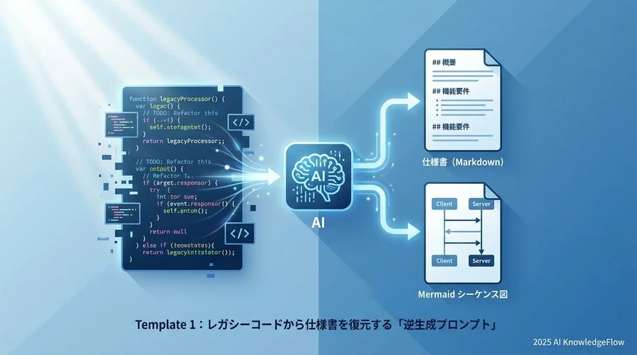 Template 1：レガシーコードから仕様書を復元する「逆生成プロンプト」 - Section Image